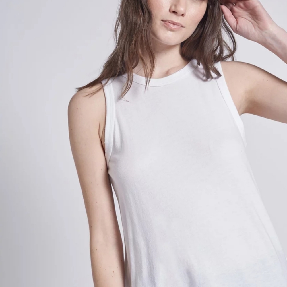 CURRENT/ELLIOTT WHITE COTTON MUSCLE TEE SHIRT NWOT - Picture 2 of 7